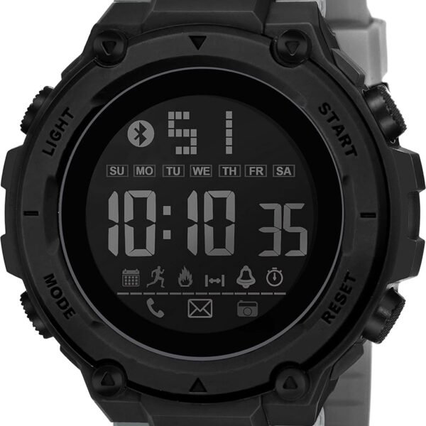 Shocknshop Digital Sports Stylish Multifunctional Electronic LED Black Dial Wrist Watch for Men Boys -WCH78