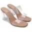 Shoetopia Stylish Trasparent Detailed Block Heels For Women & Girls