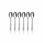 Shri & Sam Stainless Steel GSW Dotted Coffee Spoon, 6 Pieces