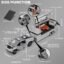 Sky Tech Tesla Cyber Truck Pickup Trailer RV with Motorcycle 1:32 Model Car Alloy Metal Pull Back Die-cast Car Metal Toy car Openable Doors & Light Music Best Gifts Toys Kids【Colors as Per Stock】