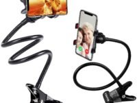 Sounce Mobile Stand Holder Metal Built - Cell Phone Stand Perfect for Video Table Online Class Home Bed Flexible Charging Hand Bike Movie Office Gift Desktop Heavy Duty Lazy Mount Multi Angle Clamp