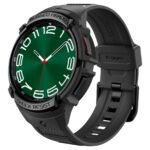 Spigen Rugged Armor Pro for Samsung Galaxy Watch 6 Classic 47mm Case with Strap Band - Black