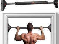 Sportneer Pull Up Bar: Strength Training Chin up Bar without Screws | Adjustable 75-94cm Width Locking Mechanism Pull-up Bar for Doorway - Max Load 440lbs for Home Gym Workout, Non-slip