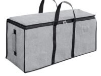 Storite Jumbo Super-Size 81 L Canvas Moisture Proof Heavy Duty Storage Bag | for Toys/Stationery/Blankets/Clothes/Moving Bags MultiPurpose With Strong Reinforced Handles Rectangular (Grey,87x26x36 cm)
