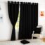 Story@Home 100% True Blackout Solid Window Curtains 5 Feet Long Set of 1 | Room Darkening | Thermal Insulated Curtains for Living Room | (118 x 152 cm, Black)