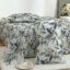 Story@Home 190 TC Cotton Double Bedsheet Set with 2 Pillow Covers | Soft Breathable Fabric | 250 x 225 cm Double Bed Sheet | Grey & Dark Grey Leaf Printed Bedding for Bedroom