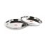 Sumeet Stainless Steel Heavy Gauge Deep Wall Snack Plates with Mirror Finish 24.3cm Dia (PACK of 2)