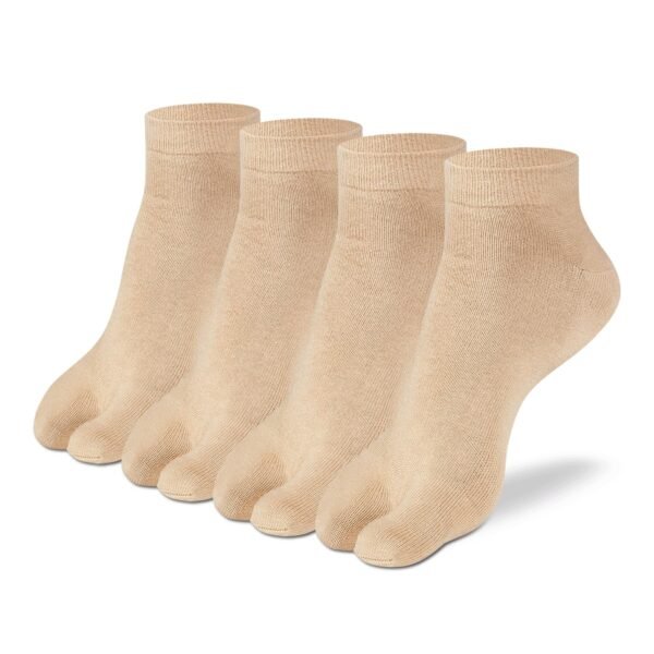 Supersox Ankle Thumb Socks for Woman | Breathable Combed Cotton | Moisture Absorbent & Odour Resistant | Soft Comfortable Fit with Durable Welt | Everyday Wear | Pack of 4