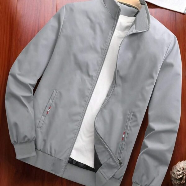 TAGAS Men's Regular Jacket Fit For Casual Wear || Low-Cut Standing Collar || Full Sleeve | Latest Stylish Jacket For Men ||Regular Fit Zip-Up Casual jacket|| bomber jacket for men(MJ-9015)