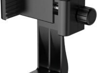 TECHONTO® 360° Degree Cell Phone Holder with Adjustable Clamp Phone Tripod Mount Adapter Compatible with Smartphones & All Types of Tripods – Black
