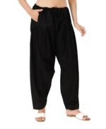 TRASA Semi Patiala Salwar Cotton One Side Pocket Traditional Indian Bottomwear Pant - Free and Plus Size