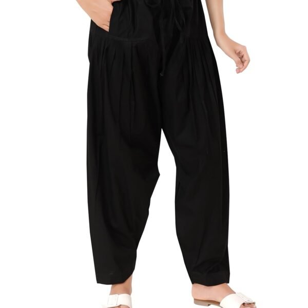 TRASA Semi Patiala Salwar Cotton One Side Pocket Traditional Indian Bottomwear Pant - Free and Plus Size