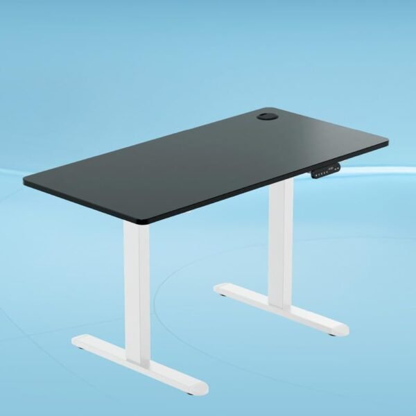 The Sleep Company - AeroPlus Electric Height Adjustable Desk | Ergonomic Work from Home Table | 4 Memory Presets | 2 Years Warranty | 1200 x 600 Thick Top | Free Installation | Black & White