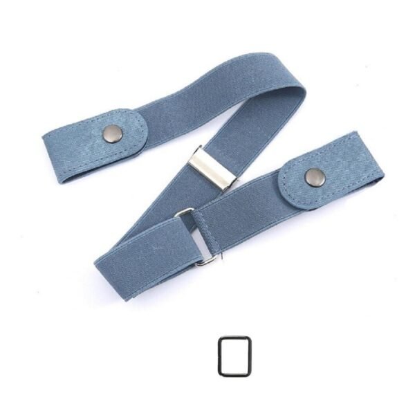 Toxen Invisible Buckle-less Jeans Belt with Ring Adjustable Buckle Free Waist Belt Elastic Belt for Jeans Pants Skirts Women or Men