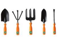 TrustBasket Gardening Tools Kit for Home 5-Piece Garden Tools for Home Gardening Set Including Big & Small Trowel, Cultivator, Weeder & Garden Fork Durable Agriculture Tools & Gardening Items Combo