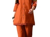 Truvon Fashions Stylish Women's Co-Ord Kurta with Pant Set Cotton Floral Kurti for Women