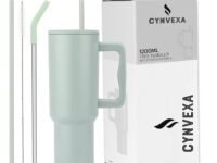 Tumbler with lid and Straw 1200ML Cup Stainless Steel Vacuum Insulated Tumbler for Water, Iced Tea or Coffee 1.2L Office Gym Travelling (Pista)