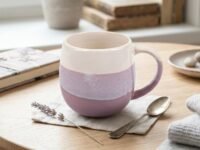 U & U UNIQUE UTILITIES Large Ceramic Coffee Mug (450 ML) | Milk Mug | Microwave & Dishwasher Safe | Coffee Cups | Ideal for Home, Office & Gift (Purple)
