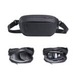 ULANZI BP08 Camera Sling Bag,Versatile Crossbody Travel Chest Bag Messenger Portable Handheld Travel Bag Accessories Stylish Compatible with Sony Smartphone etc -3L, BLACK