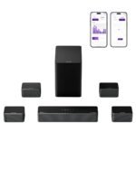 ULTIMEA 7.1 Surround Sound System for TV with Dolby Atmos, APP Control, 4 Wired Surround Speakers, 460W Sound Bar for Smart TV with 6.5" Wireless Subwoofer, Home Theater Sound System, Poseidon D80