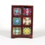 UNIVERSAL ART Wooden Chest with 6 Drawers | Multi-Storage Handpainted Ceramic Organizer/Cabinet for Home, Living Room, Hall, Office | Ideal for Spices, Jewelry, and Trinkets (?11.4x14x20.3CM)