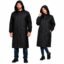 Unisex Long Rain Coat, Black, Hooded, Water Resistant, Lightweight, for Outdoor Activities, Travel and Daily Commute (Pack of 1)