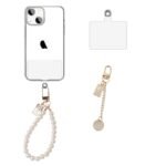 Universal Mobile Phone Chain, Pearl Charms For Mobile Phone Pendant, Mobile Phone Beads, Lanyard, Wrist Strap, Compatible With Mobile Phone Smartphone & Mobile Phone Case Keychain, Gold