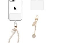 Universal Mobile Phone Chain, Pearl Charms For Mobile Phone Pendant, Mobile Phone Beads, Lanyard, Wrist Strap, Compatible With Mobile Phone Smartphone & Mobile Phone Case Keychain, Gold