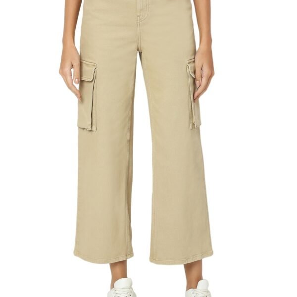 VERO Moda Women's High Waist Cropped Cargo Jeans