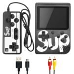 VGRASSP Two Player 400 in 1 Handheld Video Game Console for Kids – Retro Portable Console with Built-in Classic Games, Rechargeable Battery, Gift for Boys & Girls - Multicolor
