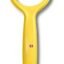 Victorinox Stainless Steel Peeler, Swiss Classic Serrated/Wavy Edge Multipupose Peeler for Professional and Household Kitchen, Yellow, Swiss Made