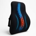 Voltonix Memory Foam Car Seat Back Support, Orthopedic Lumbar Back Rest for Back Pain Relief, Back Support Pillow for Office ChairCar Support Pillow,-Seat Cushion