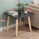 WOOYNEX -Side Table Home Storage Organizer Wooden End Table, Modern Bedside Table Square Accent Table Nightstand for Small Space, Living Room, Bedroom, Office, Easy Assembly,(Grey)