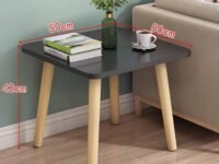 WOOYNEX -Side Table Home Storage Organizer Wooden End Table, Modern Bedside Table Square Accent Table Nightstand for Small Space, Living Room, Bedroom, Office, Easy Assembly,(Grey)