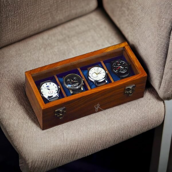 Watch Box For Men, Wooden watch boxes, Watch case for men, Indian Rosewood Timekeeper box with hinged lid, Timepiece storage Box, Organiser Display Case, Gift for him(dark wenge)