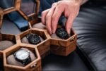 Watch box for men, Mens rosewood watch display case, Handcrafted honeycomb organizer, Father’s Day Gift – Luxury Built to Last, Vintage Display Case and Organizer for Men's Timepiece Collection