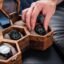 Watch box for men, Mens rosewood watch display case, Handcrafted honeycomb organizer, Father’s Day Gift – Luxury Built to Last, Vintage Display Case and Organizer for Men's Timepiece Collection