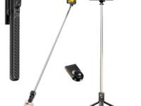 Wecool S5s Selfie Stick with Tripod Stand 360 Degree, Extendable Upto 71inc/ 180cm Long 7 Section Stable Base for Mobile/Camera, Perfect for Vlogging & Photoshoot