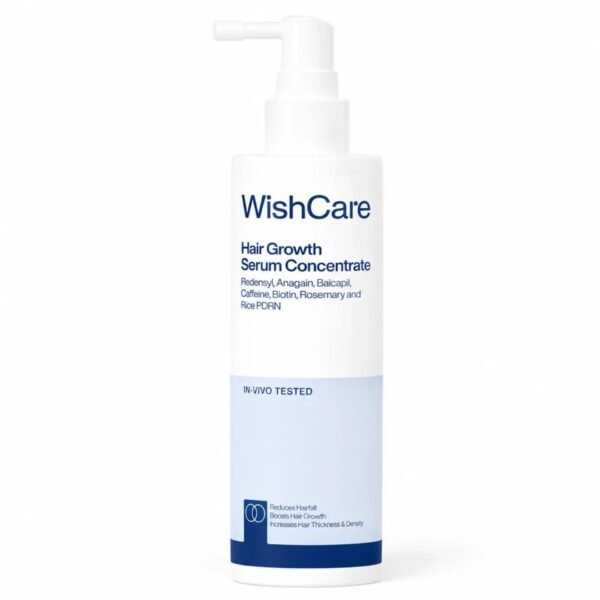 WishCare Hair Serum 100ml with Redensyl, Anagain, Baicapil, Biotin, Caffeine & Rice Water – Lightweight Daily Hair Care Serum for Fuller Looking, Healthier Hair – For Men & Women