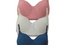 Women's Cotton Full Coverage Lightly Padded Wirefree T-Shirt Bra Combo Pack of 3