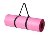 amazon basics Nitrile Butadiene Rubber 13mm Extra Thick Yoga | Exercise Mat with Carrying Strap | Pink
