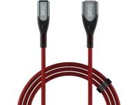 boAt Type A to C 65W Fast Charging Cable with 480 Mbps Data Transfer, Tangle-Free Cable in Premium Nylon Braided Design & Durable Aluminium Alloy Shell (Martian Red)