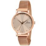 jainx Rose Gold Mesh Magnet Chain Analog Watch - for Women