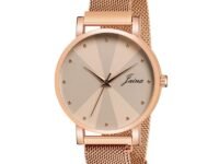 jainx Rose Gold Mesh Magnet Chain Analog Watch - for Women