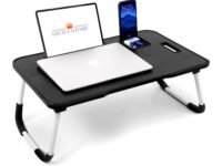 mistri Yerose Office Table For Home/Writing Desk For Office/Folding Table For School/Folding Study Table/Work From Home Multipurpose Table (Black) Wood, 15 Cm, 10 Centimeters