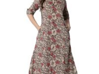 rytras Women Cotton Printed A-Line Kurta with Palazzo Pant Set