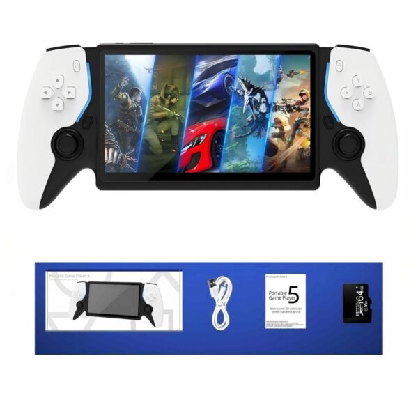 ugtenversi 7.0-inch Retro Handheld Gaming Console 64GB, Pre-Loaded with 15,000+ Games/30+ Emulators, Supports HDMI Output for Big-Screen Gaming(White)