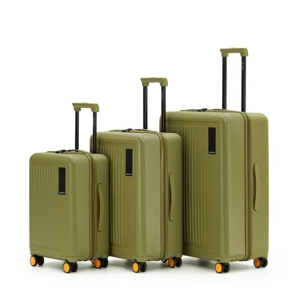 MOKOBARA Transit Set of 3 Trolley Bag (54cm 64cm 74cm) Olive | Cabin 40L Check-in 65L Check-in Large 100L Polycarbonate Hardshell 360° 8 Silent Ninja Wheels Premium Zipper 30+ Days Travel