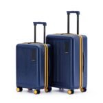 MOKOBARA Transit Set of 2 Trolley Bag (54cm 64cm) Blue & Yellow | Cabin 40L Check-in 65L Lightweight Polycarbonate Hardshell TSA Lock YKK Zipper 8 Silent Wheels 18-21 Days Travel Suitcase