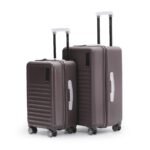 MOKOBARA Aisle Trunk Set of 2 Trolley Bag (55.5cm 65cm) Brown | Cabin 40L Check-in 70L Polycarbonate Hardshell Frosted Hardware TSA Lock YKK Zippers 8 Silent Ninja Wheels 18-21 Days Travel